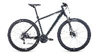 Велосипед горный Forward Apache 3.0 HD d-29 3x7 (2022) 17" черный матовый/серебристый