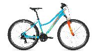 Велосипед горный Forward Jade 1.0 d-27,5 3x7 (2022) 16,5" бирюзовый/желтый