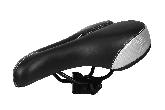 Седло для велосипеда DS-2424 (265х145) черный/серебристый, комфорт
