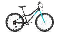 Велосипед подростковый Altair MTB HT 1.0 d-24 1x6 (2022) 12" черный/голубой (2)