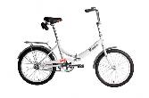 Велосипед складной Кама d-20 1х1 (2023) 14" белый/серебристый