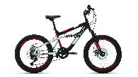 Велосипед подростковый Altair MTB FS D d-20 1x6 (2022) 14" черный/красный