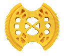 Диск для креплений сноуборда 98/79мм, Channel, Hinge, Burton жёлтый