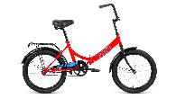 Велосипед складной Altair City d-20 1x1 (2021) 14" красный/голубой