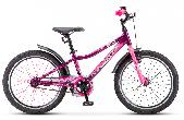 Велосипед детский Stels Pilot 210 Gent d-20 1x1 11" фиолетовый/розовый