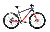 Велосипед горный Forward Apache 2.0 D d-29 1x8 (2023) 17" темно-синий/красный