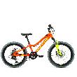 Велосипед подростковый Forward Twister 2.0 disc d-20 1x7 (2024) 10.5" ярко-оранжевый/ярко-желтый