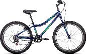 Велосипед подростковый Forward Iris 1.0 d-24 1x6 (2022) 12" темно-синий/зеленый