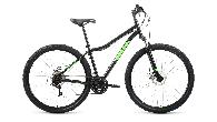 Велосипед горный Altair MTB HT 2.0 D d-29 3x7 (2022) 19" черный/ярко-зеленый
