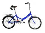 Велосипед складной Кама d-20 1х1 (2023) 14" синий/серебристый