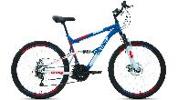 Велосипед горный двухподвес Altair MTB FS 2.0 d-26 3x6 (2021) 16" синий/красный
