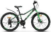 Велосипед подростковый Stels Navigator 410 MD d-24 3х7 12" чёрный/зелёный