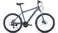Велосипед горный Forward Hardi 2.1 d-26 3x7 (2021) 18" серый матовый/черный