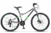 Велосипед горный Stels Navigator 610 D d-26 3x7 14" серый/зелёный V020
