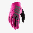 Мотоперчатки женские 100% Brisker Womens Glove  (Neon Pink/Black, XL, 2021 (11016-263-11))
