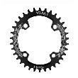 Звезда передняя для велосипеда VXM NW Oval 36T, 96BCD, черная