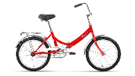 Велосипед складной Кама d-24 1х1 (2024) 16" красный/серебристый