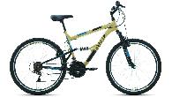 Велосипед горный двухподвес Altair MTB FS 1.0 d-26 3x6 (2022) 18" бежевый/черный