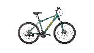 Велосипед горный Forward Hardi 2.0 D d-26 3x7 (2022) 16" зеленый матовый/оранжевый